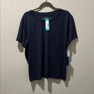 Market & Spruce Blue Short Sleeve Tee Casual Essential